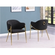 Best Quality Furniture Black Teddy Boucle Fabric Side Chairs with Chrome