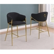 Best Quality Furniture Black Teddy Boucle Fabric Barstools with Chrome
