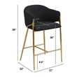 Best Quality Furniture Black Teddy Boucle Fabric Counterheights with Chrome