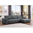 Best Quality Furniture Sectional with Right Facing Chaise in Dark Gray Chenille