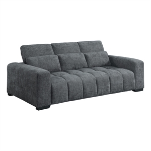 Best Quality Furniture 3 Seater Sofa in Dark Gray Chenille Fabric