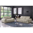 Best Quality Furniture 2pc Sofa and Loveseat Set in Beige Chenille Fabric