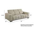 Best Quality Furniture 2pc Sofa and Loveseat Set in Beige Chenille Fabric