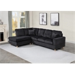 Best Quality Furniture Black Velvet Corduroy Sectional with Drop Down Table