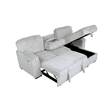 Best Quality Furniture Light Gray Velvet Corduroy Sectional with Pull Out Bed
