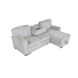 Best Quality Furniture Light Gray Velvet Corduroy Sectional with Pull Out Bed