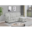 Best Quality Furniture Light Gray Velvet Corduroy Sectional with Pull Out Bed