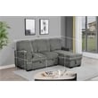 Best Quality Furniture Dark Gray Velvet Corduroy Sectional with Pull Out Bed