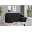 Best Quality Furniture Black Velvet Corduroy Sectional with Pull Out Bed