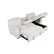 Best Quality Furniture Beige Velvet Corduroy Sectional with Pull Out Bed