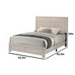 Best Quality Furniture 4 Piece Bedroom Set in Rustic Gray Oak Wood in Queen