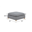 Best Quality Furniture Modular 4 Piece Sectional in Rich Gray Boucle Fabric