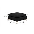Best Quality Furniture Modular 4 Piece Sectional in Black Boucle Fabric