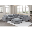 Best Quality Furniture Modular 6 Piece Sectional in Rich Gray Boucle Fabric