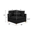 Best Quality Furniture Modular 6 Piece Sectional in Black Boucle Fabric