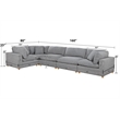 Best Quality Furniture SE05 Modular Ottoman in Rich Gray Boucle Fabric