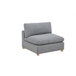 Best Quality Furniture SE05 Modular Ottoman in Rich Gray Boucle Fabric