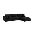Best Quality Furniture SE06 Modular Ottoman in Black Boucle Fabric