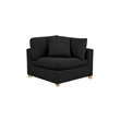 Best Quality Furniture SE06 Modular Ottoman in Black Boucle Fabric