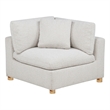 Best Quality Furniture SE07 Modular Corner Piece in Cream Boucle Fabric