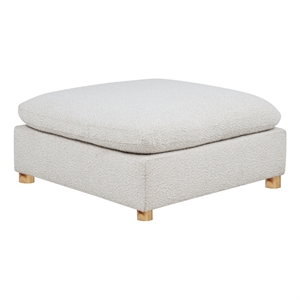 Best Quality Furniture SE07 Modular Ottoman in Cream Boucle Fabric