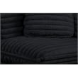 Best Quality Furniture Modular 5 Piece Sectional in Black Velvet Corduroy