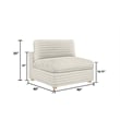 Best Quality Furniture Modular 4 Piece Sectional in Beige Velvet Corduroy