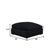 Best Quality Furniture Modular 6 Piece Sectional in Black Velvet Corduroy