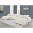 Best Quality Furniture Modular 6 Piece Sectional in Beige Velvet Corduroy