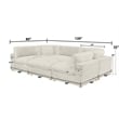 Best Quality Furniture Modular 6 Piece Sectional in Beige Velvet Corduroy