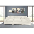 Best Quality Furniture Modular 6 Piece Sectional in Beige Velvet Corduroy