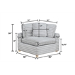 Best Quality Furniture SE08 Modular Corner Piece in Light Gray Velvet Corduroy