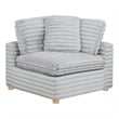 Best Quality Furniture SE08 Modular Corner Piece in Light Gray Velvet Corduroy