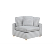 Best Quality Furniture SE08 Modular Ottoman Piece in Light Gray Velvet Corduroy