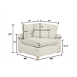 Best Quality Furniture Modular 6 Piece Sectional in Beige Velvet Corduroy