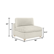 Best Quality Furniture Modular 6 Piece Sectional in Beige Velvet Corduroy