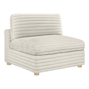 Best Quality Furniture SE10 Modular Armless Piece in Beige Velvet Corduroy