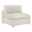 Best Quality Furniture SE10 Modular Armless Piece in Beige Velvet Corduroy