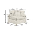 Best Quality Furniture SE10 Modular Corner Piece in Beige Velvet Corduroy