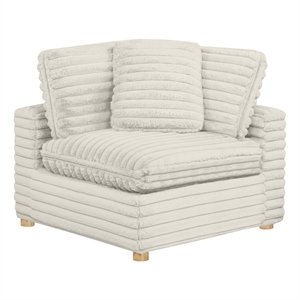 Best Quality Furniture SE10 Modular Corner Piece in Beige Velvet Corduroy