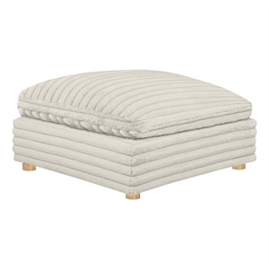 Best Quality Furniture SE10 Modular Ottoman Piece in Beige Velvet Corduroy