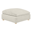 Best Quality Furniture SE10 Modular Ottoman Piece in Beige Velvet Corduroy