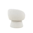 Best Quality Furniture Boucle Fabric Accent Chair with 360 Swivel in Cream