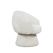 Best Quality Furniture Boucle Fabric Accent Chair with 360 Swivel in Cream