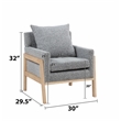 Best Quality Furniture Boucle Fabric Accent Lounge Chair in Rich Gray