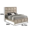 Best Quality Furniture Grey-Beige Wood Bedroom Set with King Panel Bed