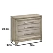 Best Quality Furniture Grey-Beige Wood Bedroom Set with King Panel Bed