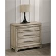Best Quality Furniture Grey-Beige Wood Nightstand with Vanity Drawer