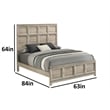 Best Quality Furniture Weathered Grey-Beige Wood Panel Bed in Queen