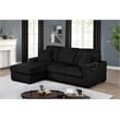 Best Quality Furniture Black Corduroy Fabric Reversible Sectional with USB